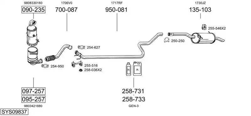 BOSAL SYS09837