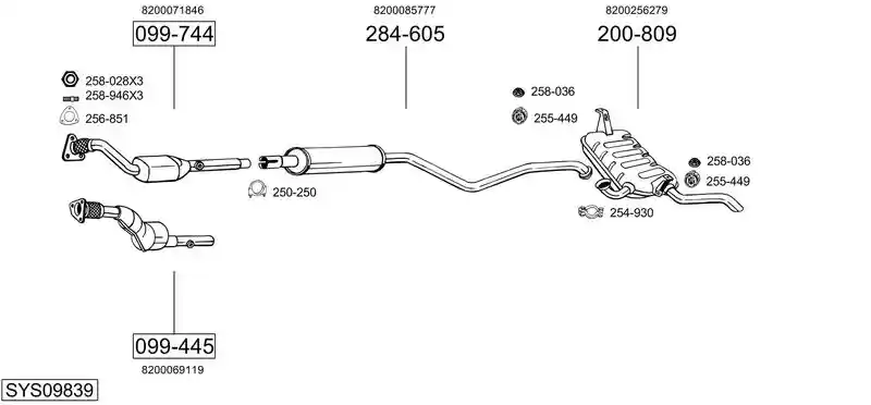 BOSAL SYS09839