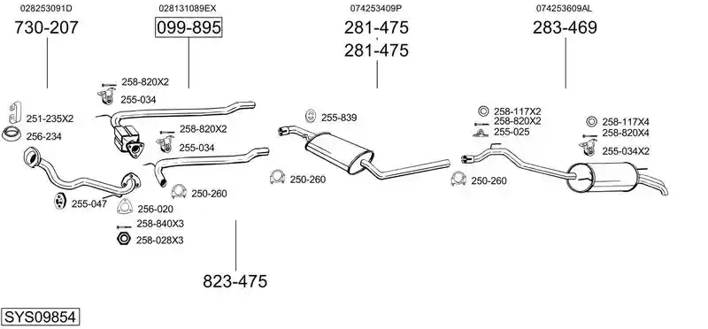 BOSAL SYS09854