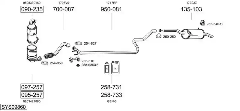 BOSAL SYS09860