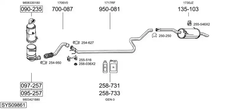 BOSAL SYS09861