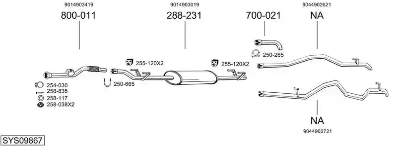 BOSAL SYS09867