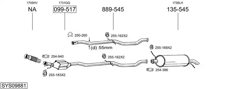 BOSAL SYS09881