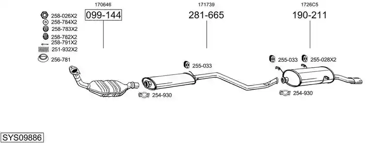 BOSAL SYS09886