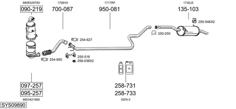 BOSAL SYS09890