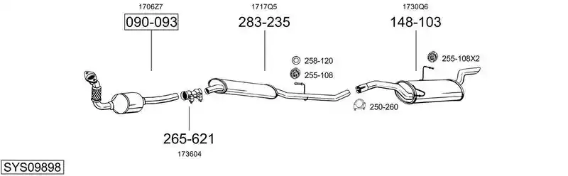 BOSAL SYS09898