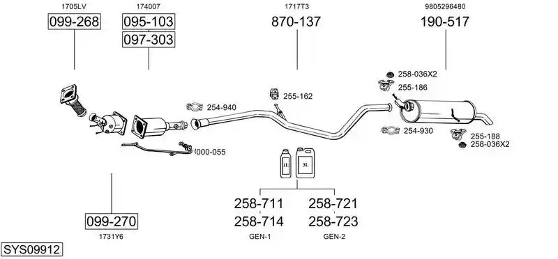 BOSAL SYS09912