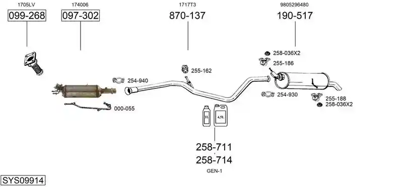 BOSAL SYS09914