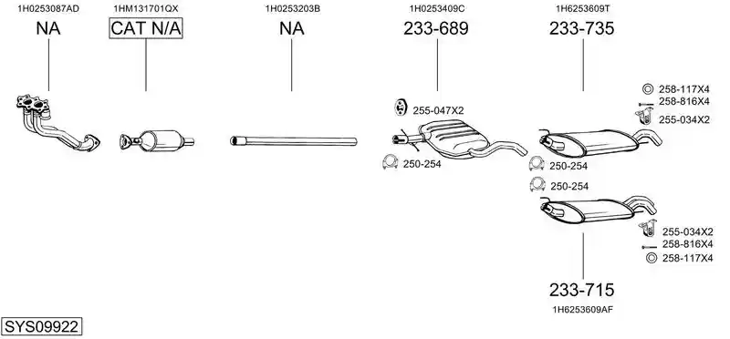 BOSAL SYS09922