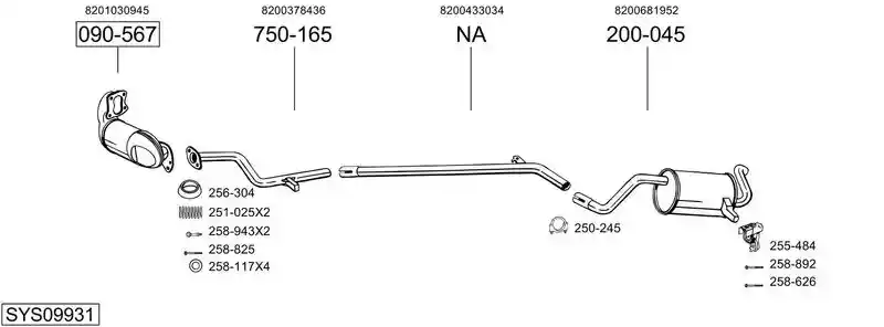 BOSAL SYS09931