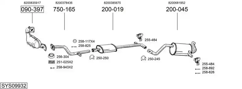 BOSAL SYS09932