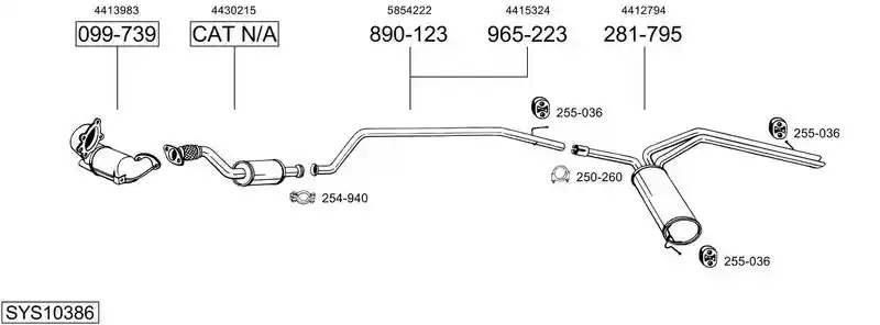 BOSAL SYS10386