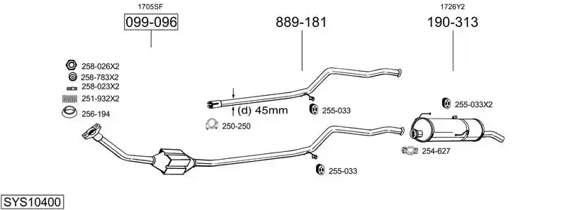 BOSAL SYS10400