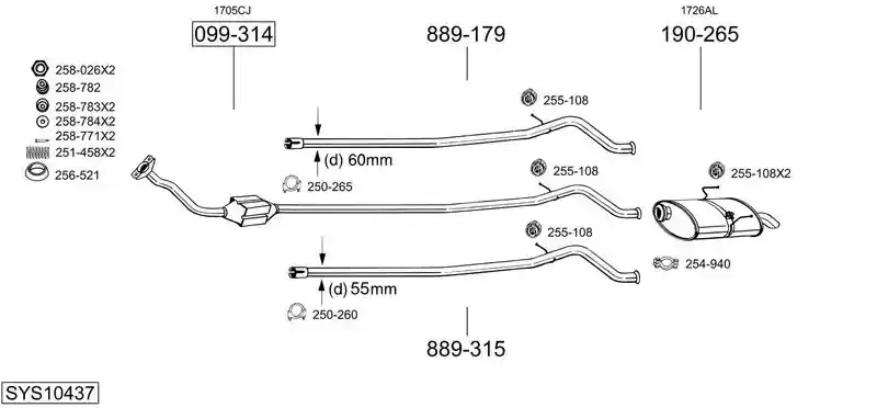 BOSAL SYS10437