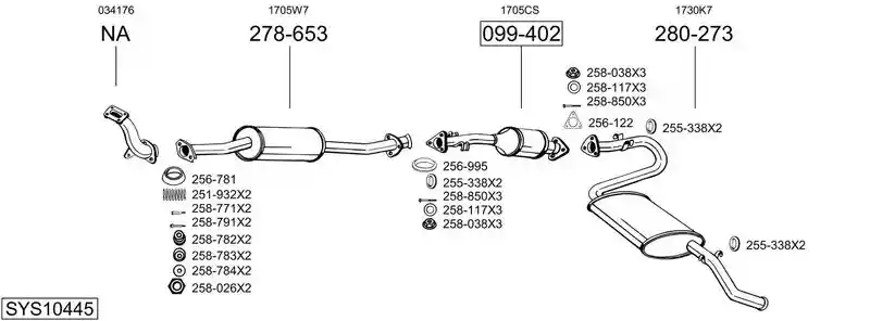 BOSAL SYS10445
