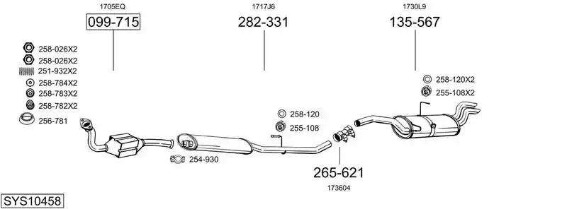 BOSAL SYS10458