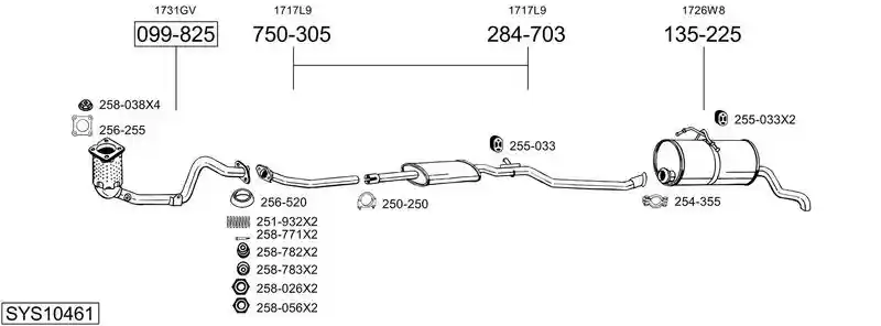 BOSAL SYS10461
