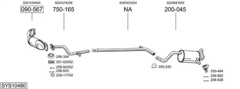 BOSAL SYS10480