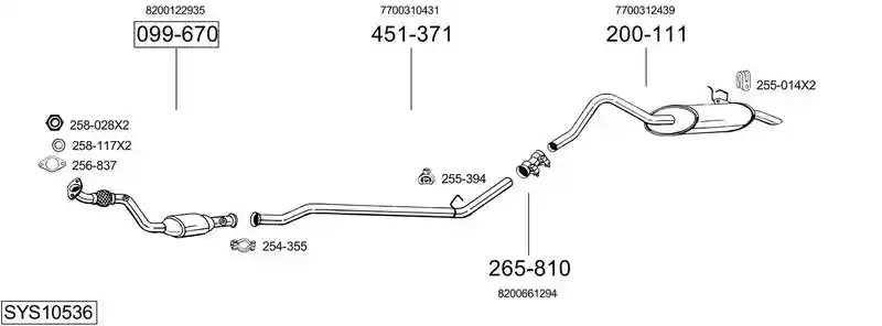 BOSAL SYS10536