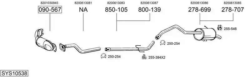 BOSAL SYS10538