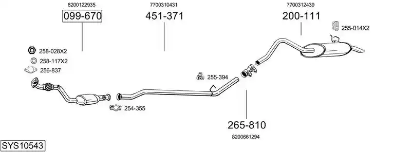 BOSAL SYS10543