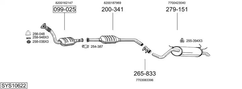BOSAL SYS10622