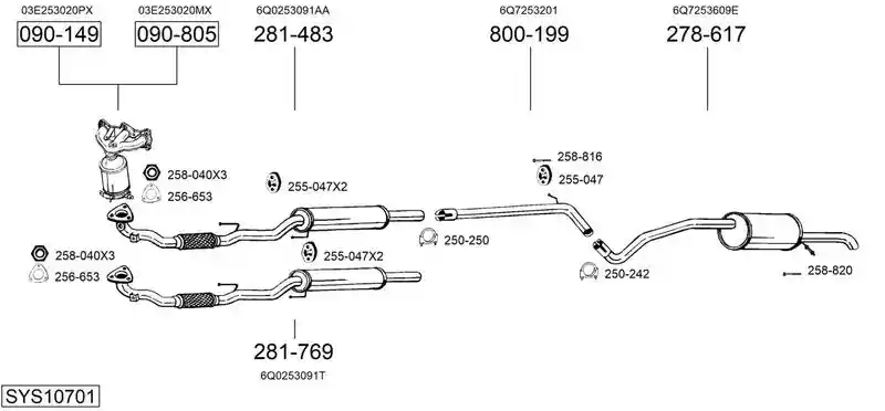 BOSAL SYS10701