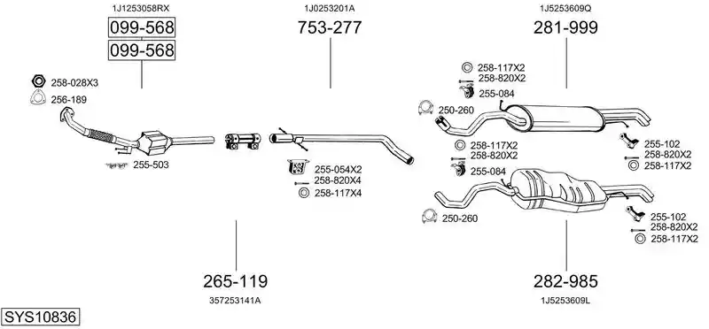 BOSAL SYS10836