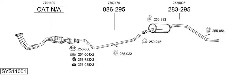 BOSAL SYS11001