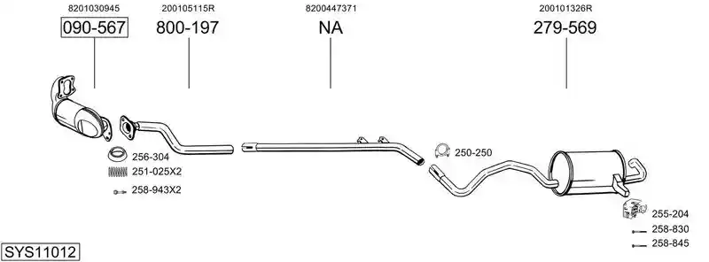 BOSAL SYS11012