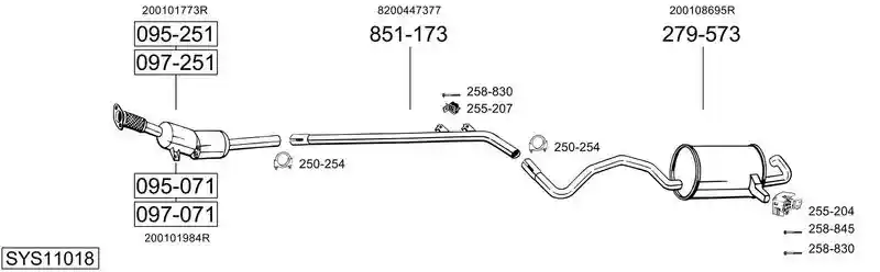 BOSAL SYS11018