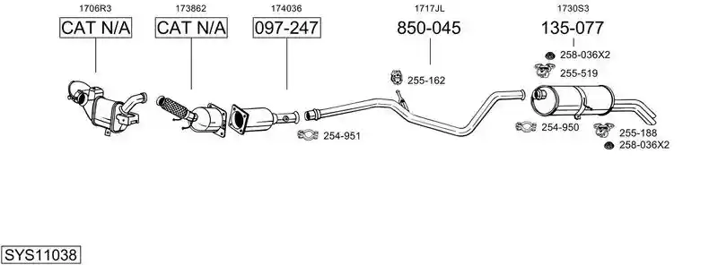 BOSAL SYS11038