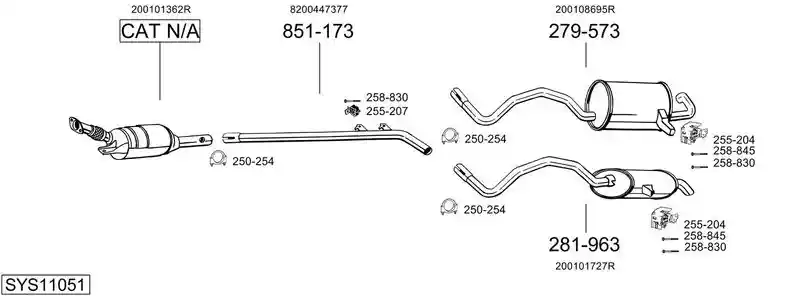 BOSAL SYS11051