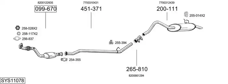 BOSAL SYS11078