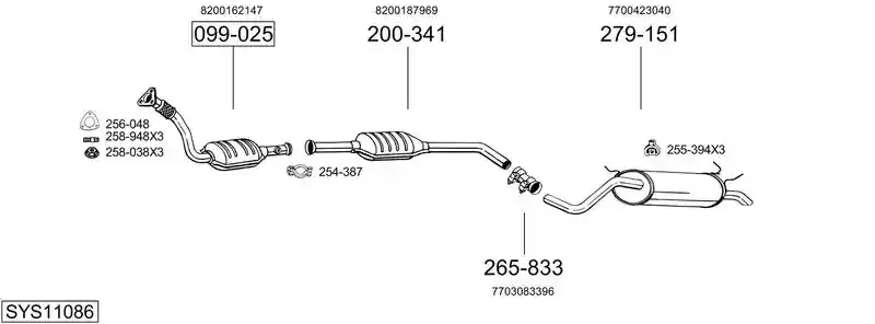 BOSAL SYS11086