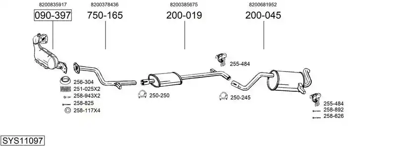 BOSAL SYS11097