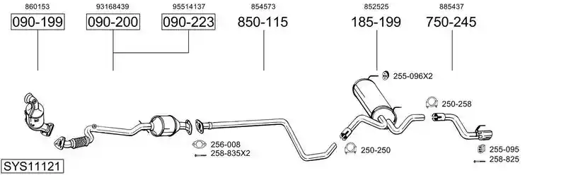 BOSAL SYS11121 BOSAL SYS11121