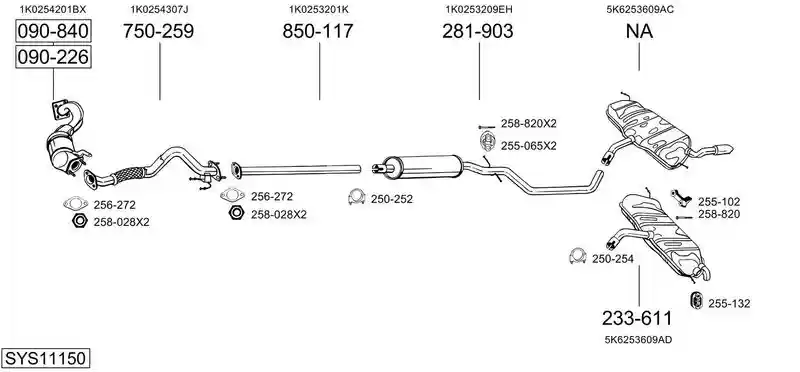 BOSAL SYS11150