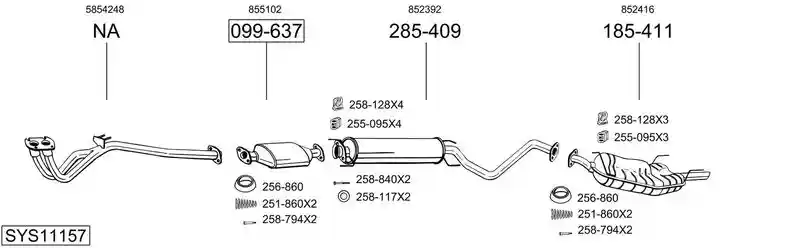 BOSAL SYS11157