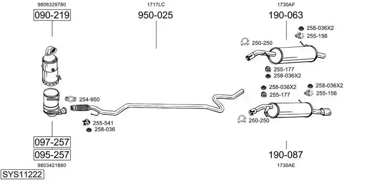 BOSAL SYS11222