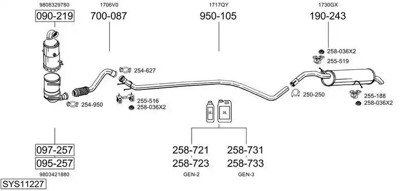 BOSAL SYS11227