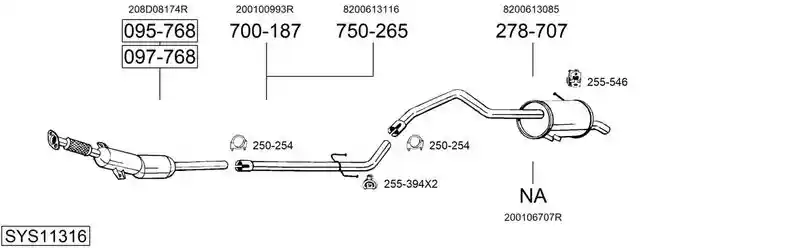 BOSAL SYS11316