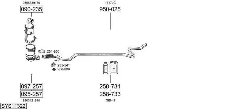 BOSAL SYS11322