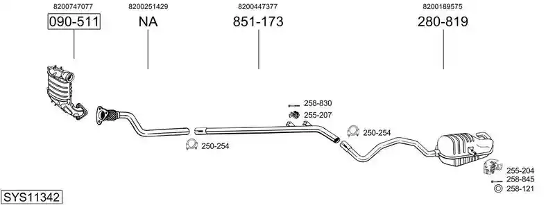 BOSAL SYS11342