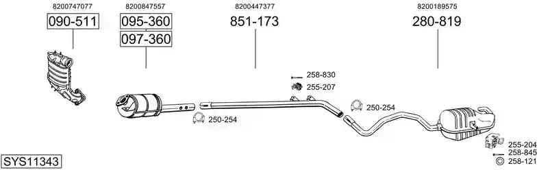 BOSAL SYS11343