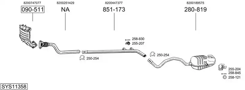 BOSAL SYS11358