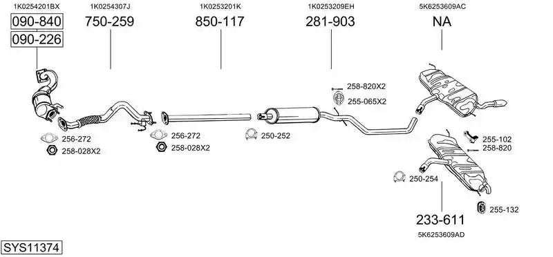 BOSAL SYS11374
