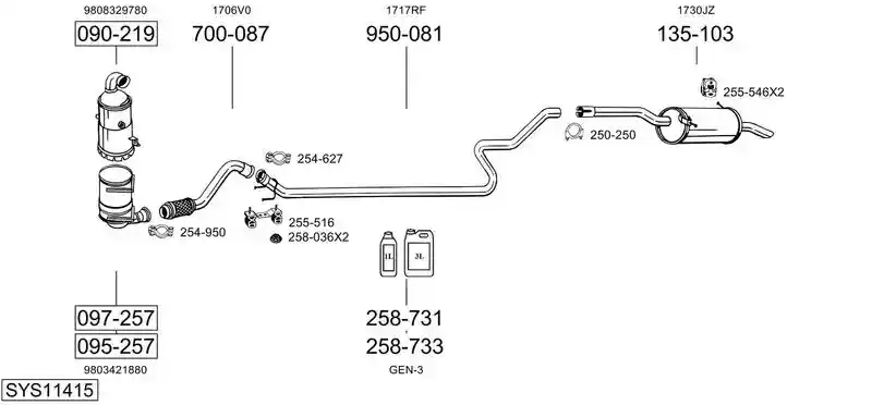BOSAL SYS11415