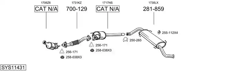 BOSAL SYS11431