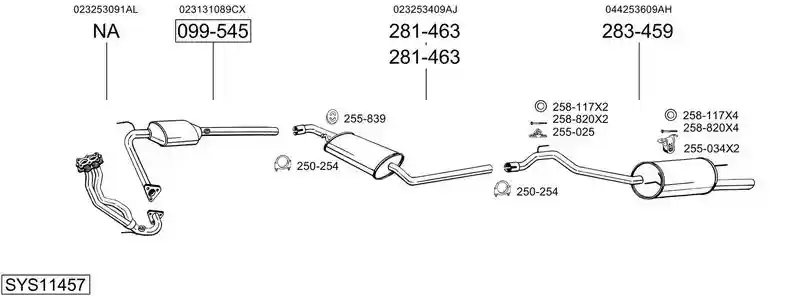 BOSAL SYS11457